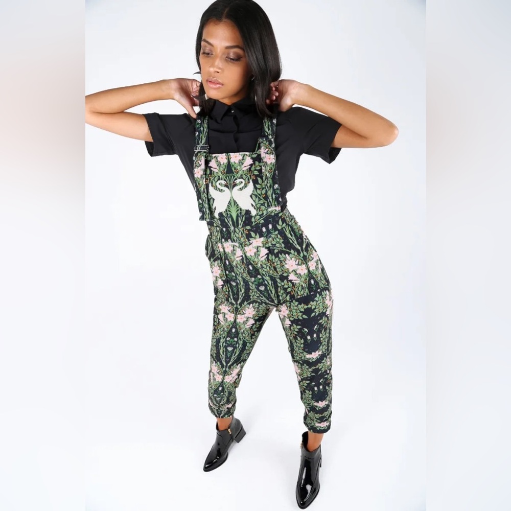 BLACKMILK SWAN AND IRIS OVERALLS - LIMITED M Medium